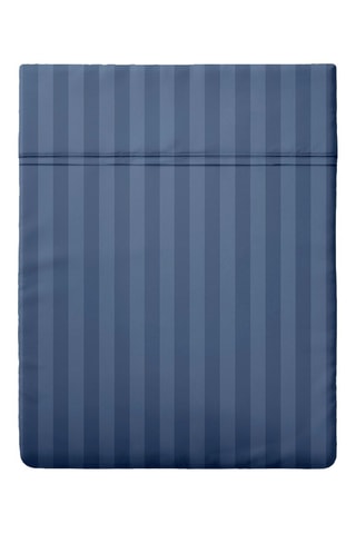 Sábana encimera de satén de algodón 80 hilos/cm² - Azul