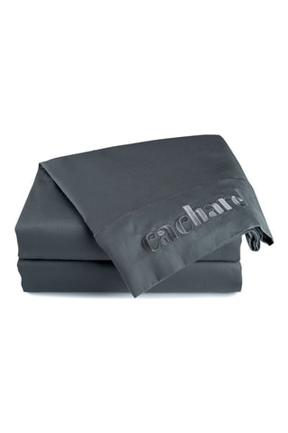 Sábana encimera de satén de algodón 80 hilos/cm² - Gris