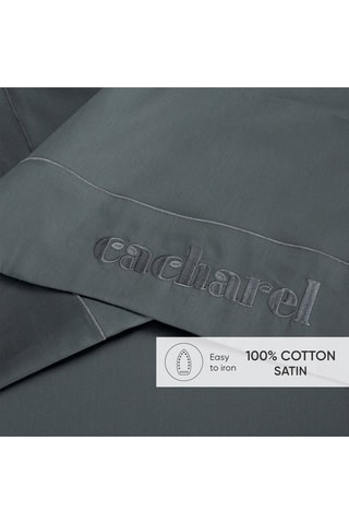 Sábana encimera de satén de algodón 80 hilos/cm² - Gris