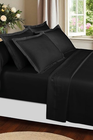 Sábana encimera de satén de algodón 80 hilos/cm² - Gris