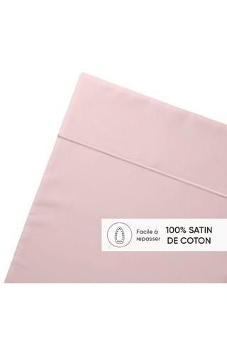 Sábana encimera de satén de algodón 80 hilos/cm² - Lila