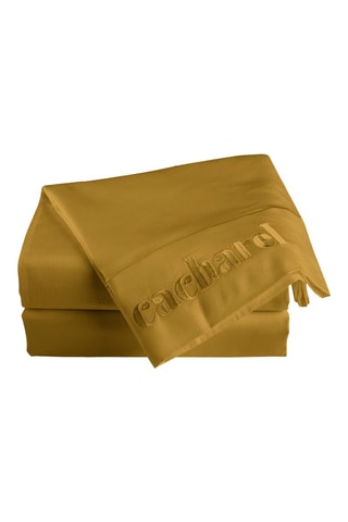 Sábana encimera de satén de algodón 80 hilos/cm² - Amarillo