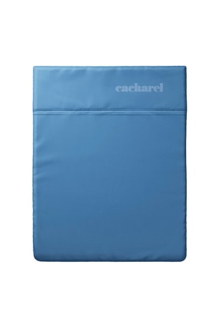 Sábana encimera de satén de algodón 200 hilos/cm² Aurore - Azul