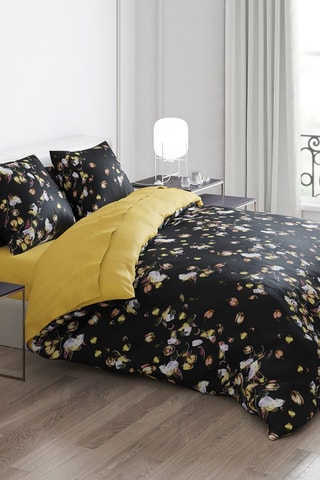Funda nórdica de satén de algodón 80 hilos/cm² Aurore - Amarillo