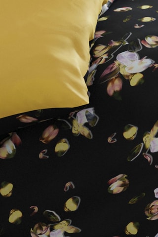 Funda nórdica de satén de algodón 80 hilos/cm² Aurore - Amarillo