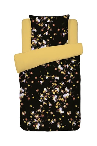Funda nórdica de satén de algodón 80 hilos/cm² Aurore - Amarillo