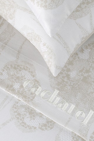 Funda de almohada de satén de algodón 80 hilos/cm² Lace - Topo