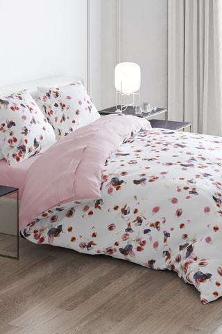 2 fundas de almohada de satén de algodón 80 hilos/cm² Aurore - Blanco