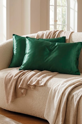 Funda de almohada de seda Lunéia - Verde