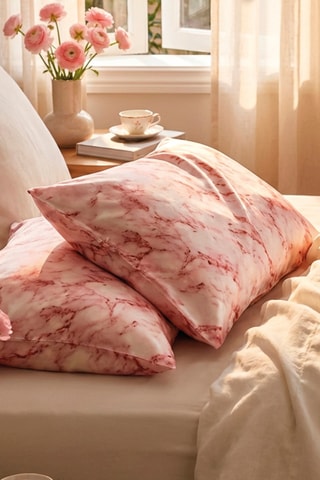 Funda de almohada de seda Lunéia - Rosa