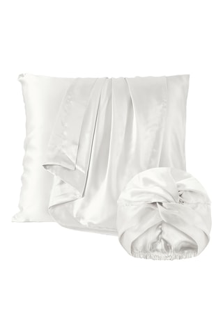 Funda de almohada de seda Lunéia - Blanco