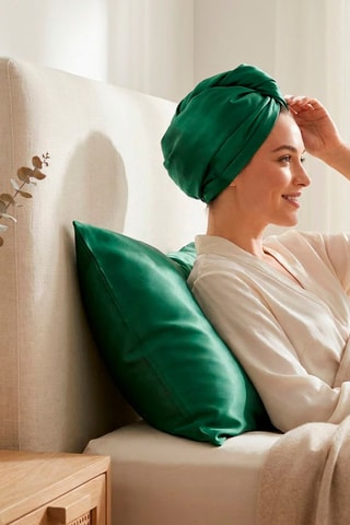 Funda de almohada de seda Lunéia - Verde