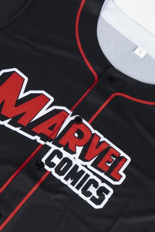 Baseball T-shirt Marvel - Zwart