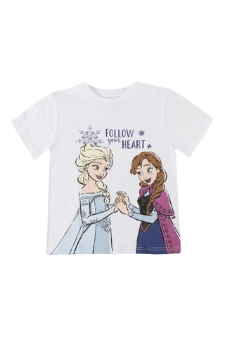 T-shirt Anna en Elsa Frozen Disney - Wit