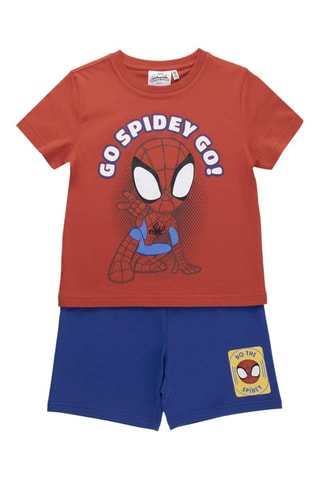 T-shirt en Short Spidey en zijn Vrienden Marvel - Rood en blauw