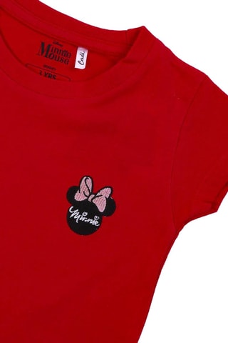 T-shirt Minnie Disney - Wit, zwart, rood en roze