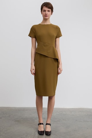 Vestido justo - Caqui