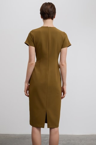 Vestido justo - Caqui