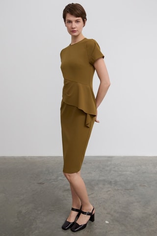 Vestido justo - Caqui