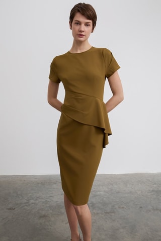 Vestido justo - Caqui