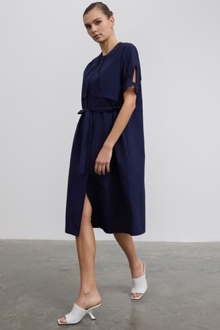 Vestido-camisa - Azul-marinho