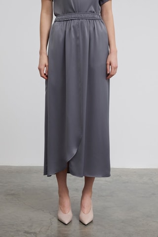 Jupe midi - Gris
