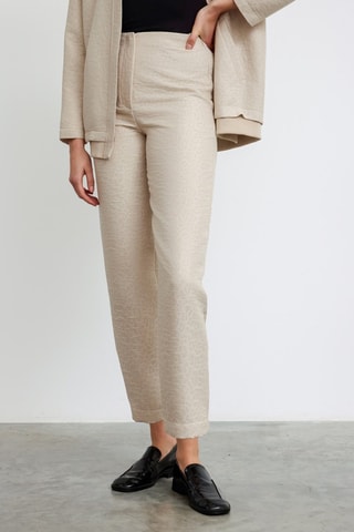 Pantalon droit 7/8  - Beige