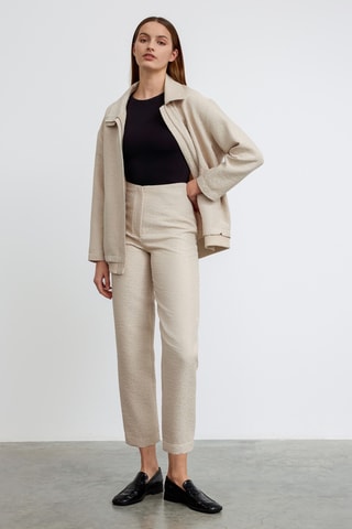 Pantalon droit 7/8  - Beige