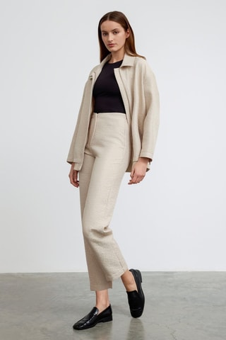 Pantalon droit 7/8  - Beige