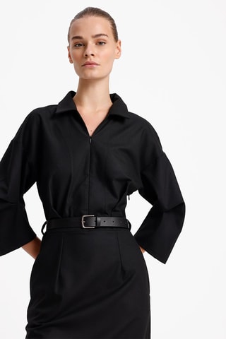 Vestido direito - Preto - Preto
