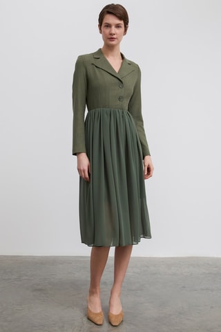 Robe midi  - Vert