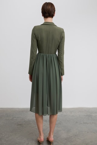 Robe midi  - Vert