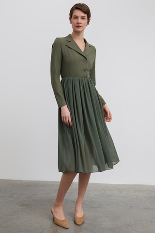 Robe midi  - Vert