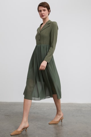Robe midi  - Vert