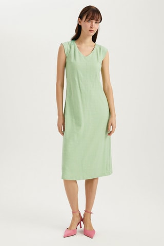 Vestido direito sem mangas Verde-claro - Verde