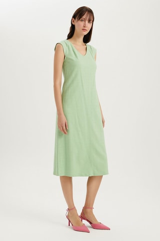 Vestido direito sem mangas Verde-claro - Verde