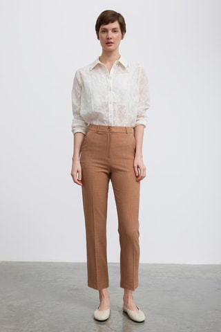 Pantalon 7/8 - Marron