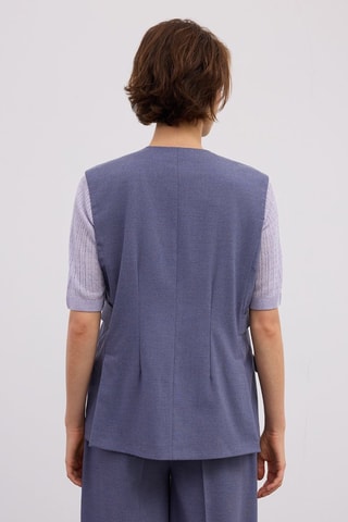 Gilet de costume sans manches - Bleu
