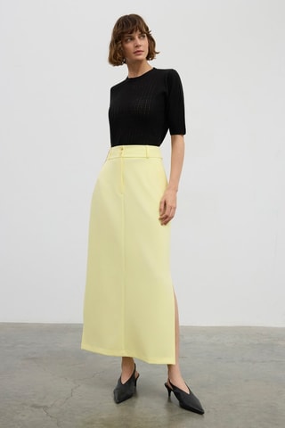 Jupe midi - Jaune