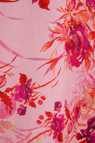 Jupe midi taille haute - Rouge, violet et rose