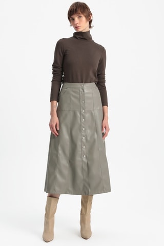 Jupe midi - Gris