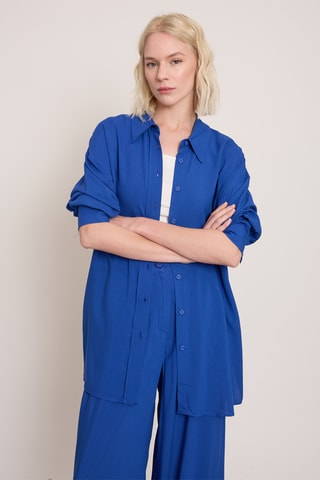 Chemisier oversize - Bleu