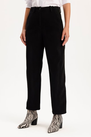 Pantalon carotte taille haute  - Noir