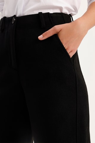 Pantalon carotte taille haute  - Noir