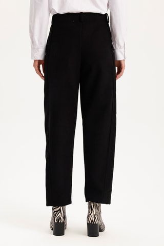Pantalon carotte taille haute  - Noir