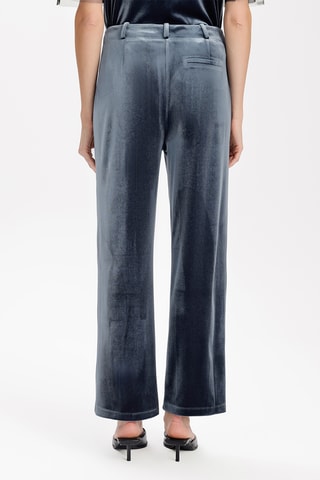 Pantalon droit en velours  - Gris