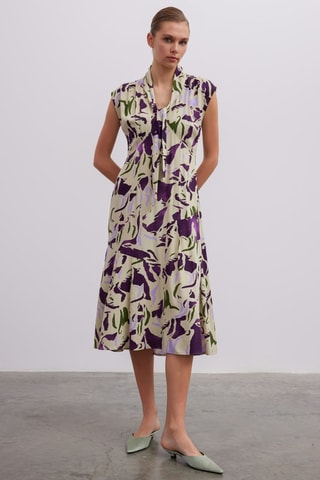 Vestido midi - Bege