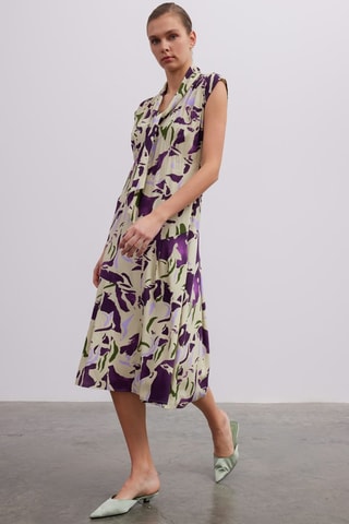 Vestido midi - Bege