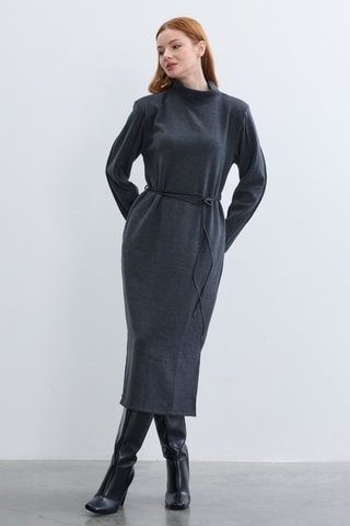 Vestido midi - Antracite