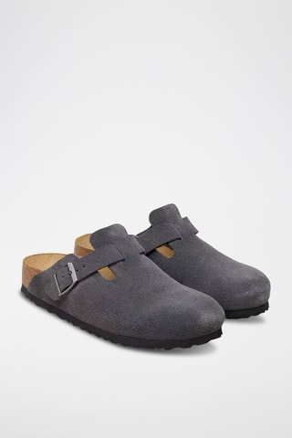 Nubuck Clogs Boston - Grijs - Smal